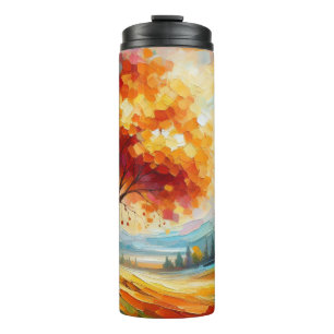 Bouteilles Isothermes Peinture de paysage avec des couleurs vives