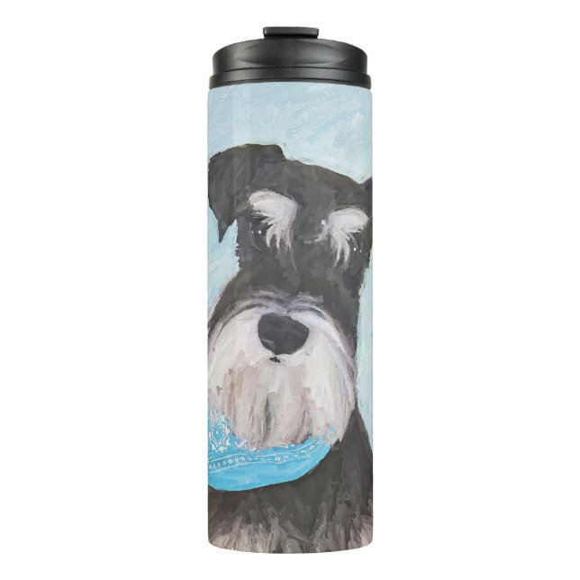 Bouteilles Isothermes Peinture de Schnauzer (Miniature) - Chien Original (Devant)