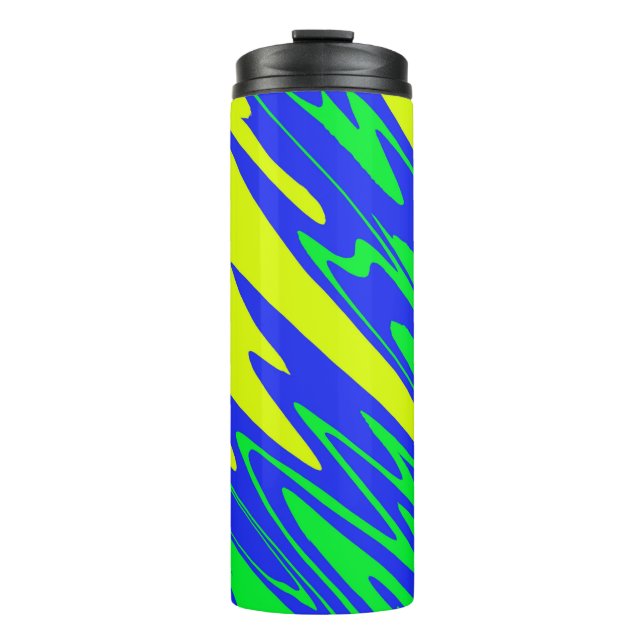 Bouteilles Isothermes Peinture de Spray Mardi Gras Bleu (Devant)