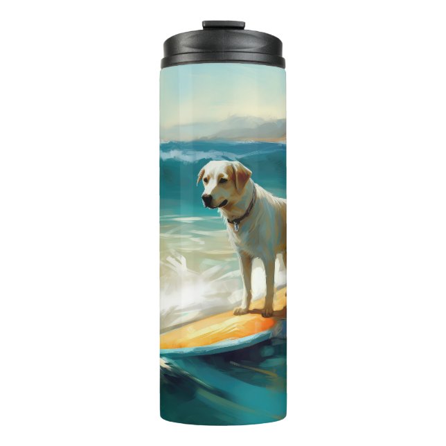 Bouteilles Isothermes Peinture de Surf sur Plage de Berger Anatolien (Devant)