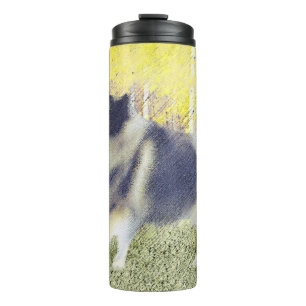 Bouteilles Isothermes Peinture en teint de Keeshond - jolie art original