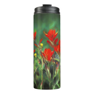 Bouteilles Isothermes Peinture indienne de pinceau - Art Fleur original