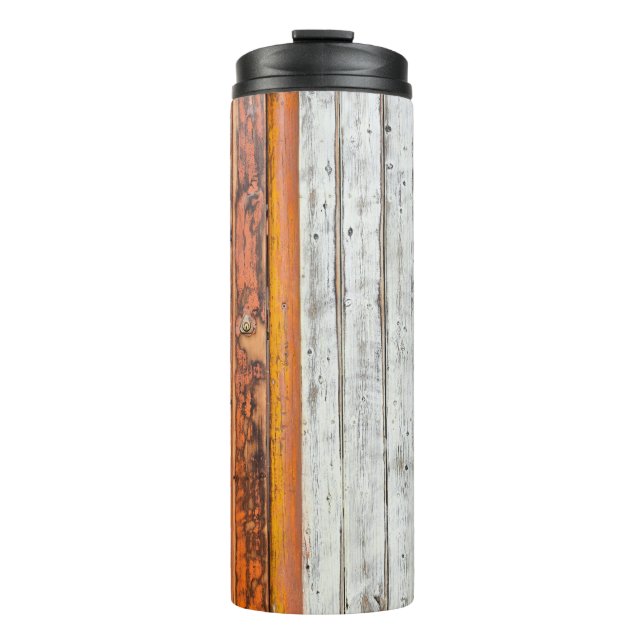 Bouteilles Isothermes Peinture murale orange et blanche (Devant)