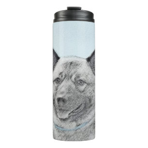 Bouteilles Isothermes Peinture norvégienne Elkhound - Art original Chien