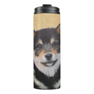 Bouteilles Isothermes Peinture Shiba Inu (Noir et Tan) - Art Chien