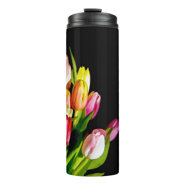 Bouteilles Isothermes Peinture Tulip - Art Fleur original (Devant)