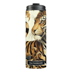 Bouteilles Isothermes Peinture vintage de tigre d'or