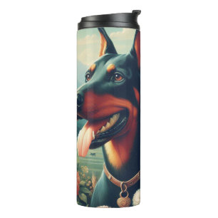 Bouteilles Isothermes Peinture vintage Doberman