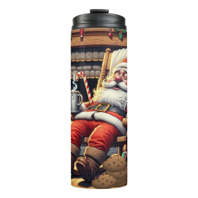 Bouteilles Isothermes Père Noël dort Noël (Devant)