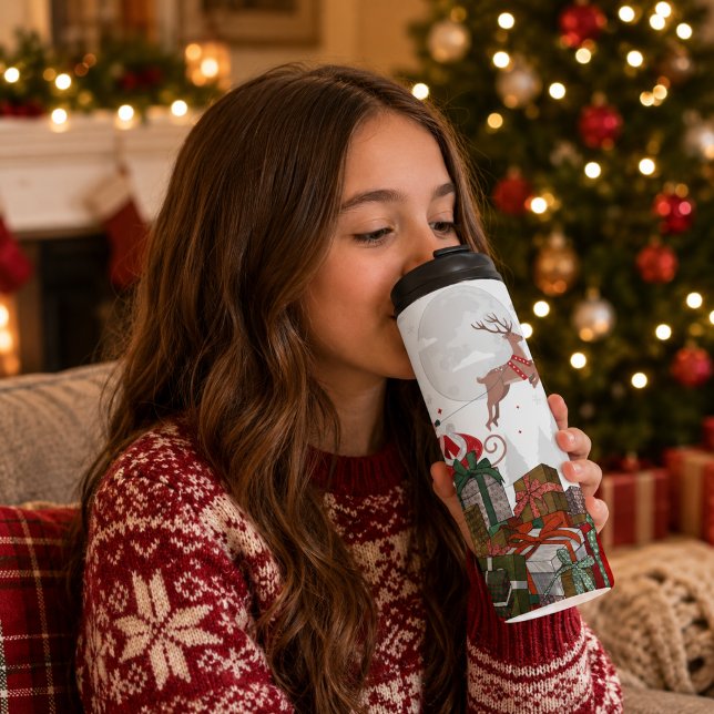 Bouteilles Isothermes Père Noël et rennes de Noël (Créateur téléchargé)