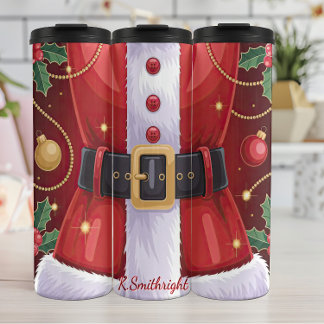 Bouteilles Isothermes Père Noël Festive Ceinture et costume