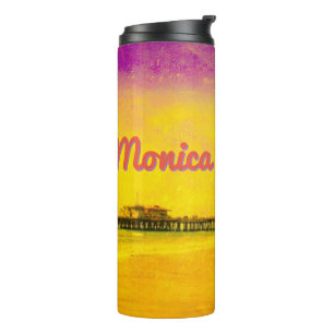 Bouteilles Isothermes Père Noël Monica Jaune et violette Votre nom