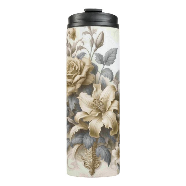 Bouteilles Isothermes Perfection florale Jaune antique (Devant)