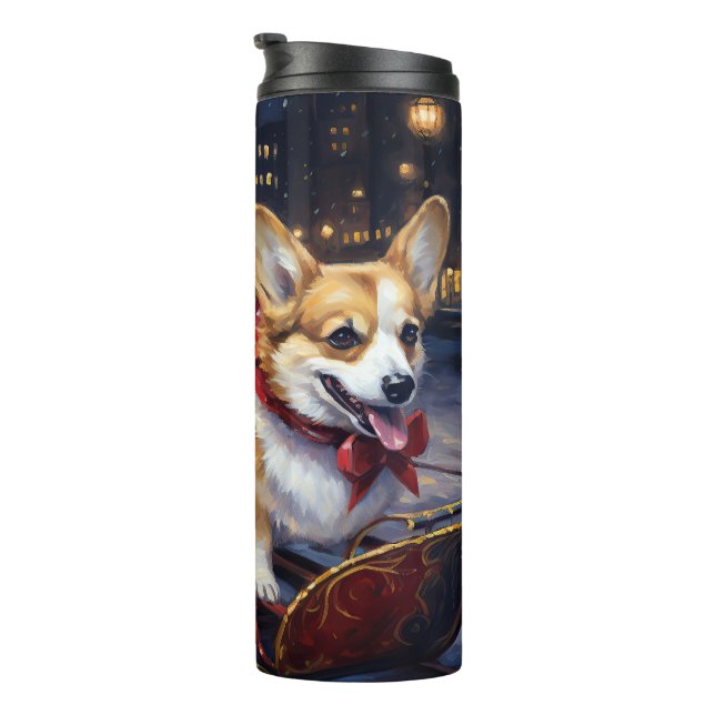Bouteilles Isothermes Période festive de Noël Corgi (Tourné sur la droite)