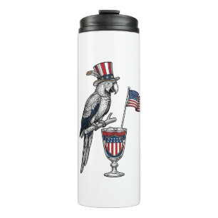 Bouteilles Isothermes Perroquet patriotique cocktail design vectoriel vi