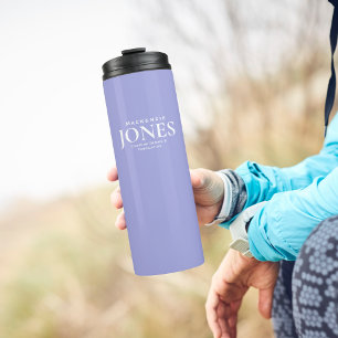 Bouteilles Isothermes Personal Name Brand Business Logo Modern Purple