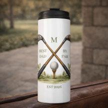 Personalized Best Dad By Par Monogram