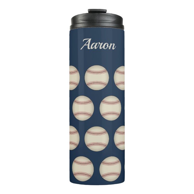 Bouteilles Isothermes Personalized Blue Baseball Thermal Tumbler Gift (Devant)