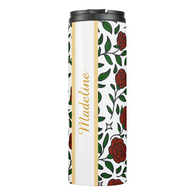 Bouteilles Isothermes Personalized Girly Tumbler Cute Bow Name (Dos)