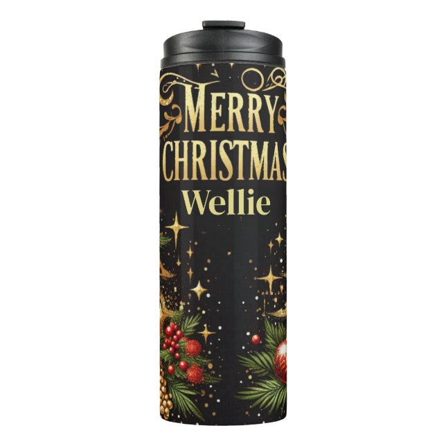 Bouteilles Isothermes Personalized Leopard Christmas Tumbler Gift (Devant)