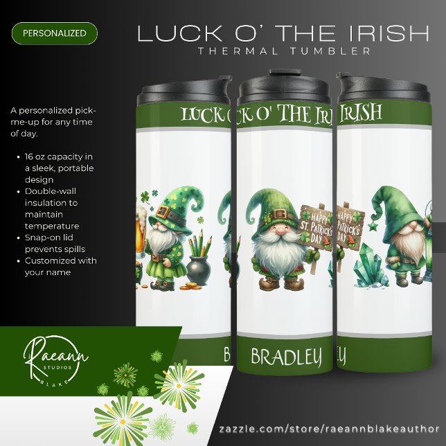 Bouteilles Isothermes Personalized Luck O' the Irish Thermal Tumbler (Créateur téléchargé)