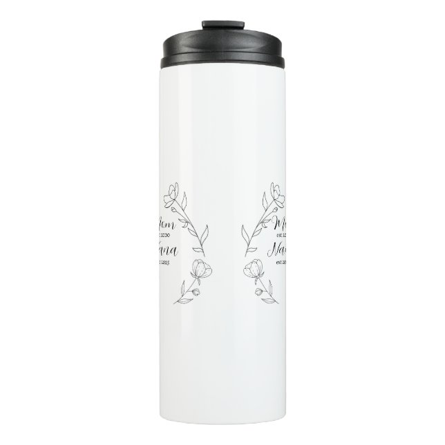 Bouteilles Isothermes Personalized Mom to Nana Year Wildflower Mug (Devant)
