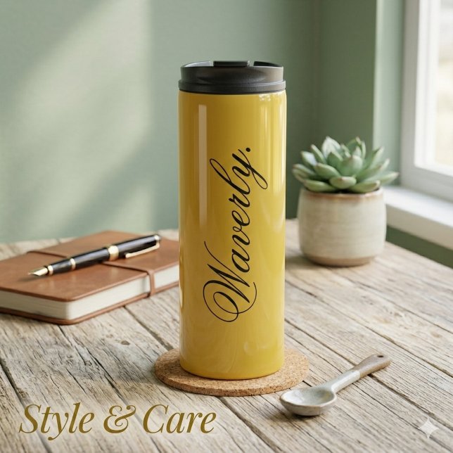 Bouteilles Isothermes Personalized Stylish M Gold Thermal Drink Tumbler (Personalized Stylish M Gold Thermal Drink Tumbler)
