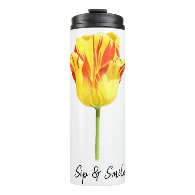 Bouteilles Isothermes Personalized Yellow and red tulip (Devant)