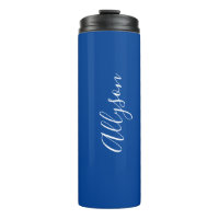 Personnaliser le nom blanc Script vertical, bleu p