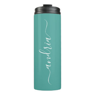 Bouteilles Isothermes Personnaliser le nom de script blanc vertical sur