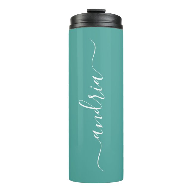 Bouteilles Isothermes Personnaliser le nom de script blanc vertical sur  (Devant)