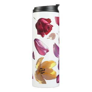 Bouteilles Isothermes Pétales de fleurs éparpillés élégants Moderne