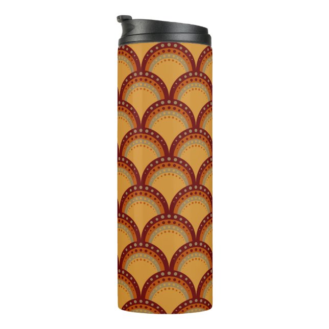 Bouteilles Isothermes Pétoncles avec points, Bourgogne, Rouille, Apricot (Tourné sur la droite)