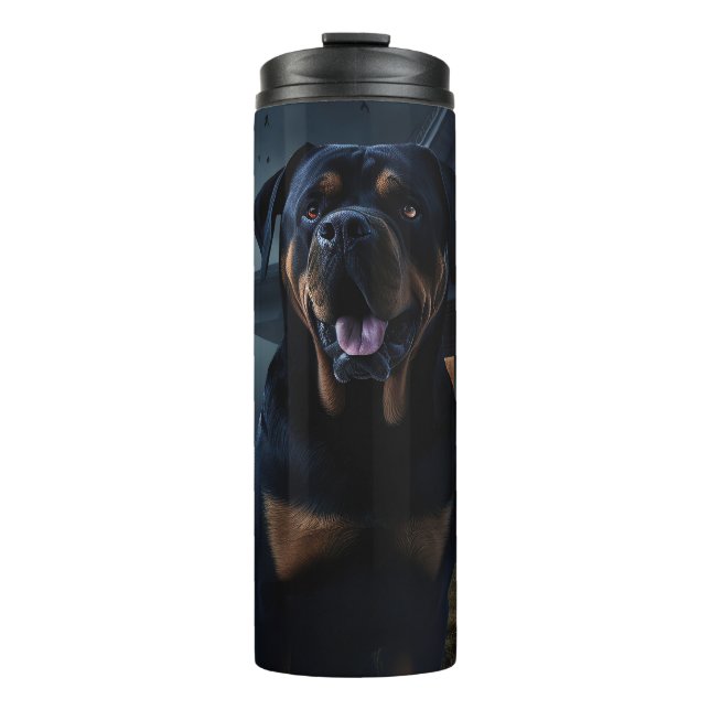 Bouteilles Isothermes Peur d'Halloween Rottweiler (Devant)