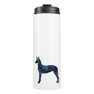 Bouteilles Isothermes Pharaon Hound Noir Aquarelle Silhouette