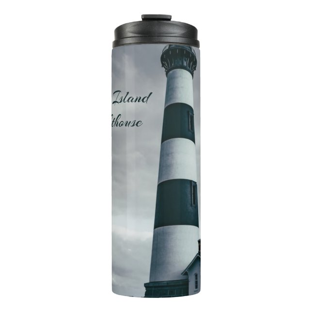 Bouteilles Isothermes Phare de Bodie Island noir et blanc (Devant)
