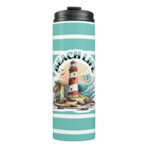 Bouteilles Isothermes Phare tropical Beach Life