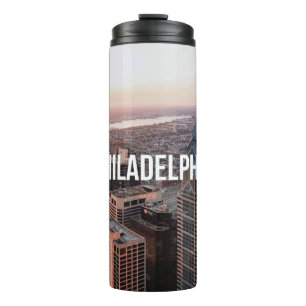 Bouteilles Isothermes Philadelphie Skyline Vue aérienne Typographie Urba