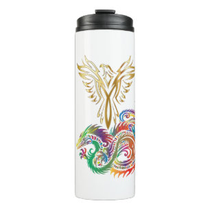 Bouteilles Isothermes Phoenix et le Dragon Oriental Ying Yang Design
