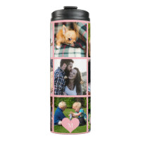 Photo collage monogramme personnalisé moderne blus