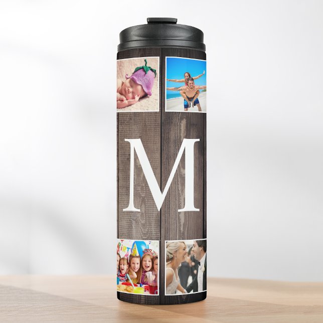 Bouteilles Isothermes Photo de Custom Collage Rustic Farmhouse Family (Créateur téléchargé)