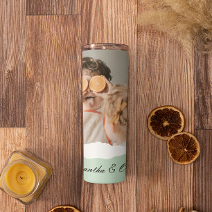 Bouteilles Isothermes Photo de famille moderne et nom personnalisé Monna