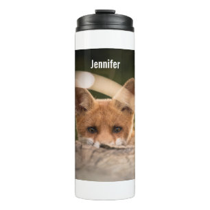 Bouteilles Isothermes Photo d'un mignon petit renard orange en acier ino