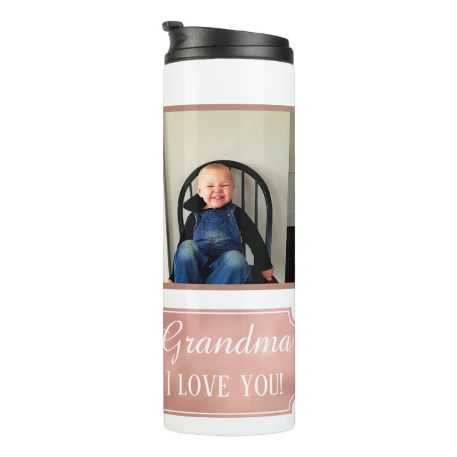 Bouteilles Isothermes photos personnalisées de grand-maman (Tourné sur la droite)