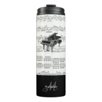 Piano vintage avec Partition Monogramme Noir
