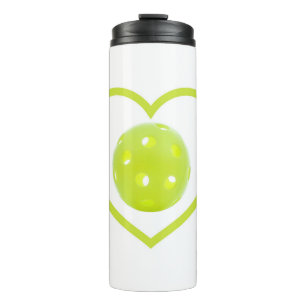 Bouteilles Isothermes pickleball amour boule de cornichon jaune