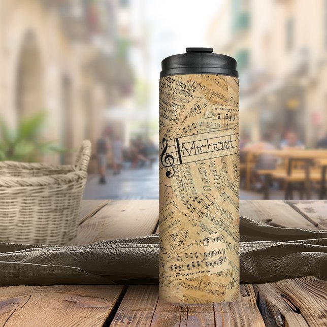 Bouteilles Isothermes Pièces de musique Vintage ID389 (Créateur téléchargé)