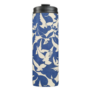 Bouteilles Isothermes Pigeons en blanc et bleu