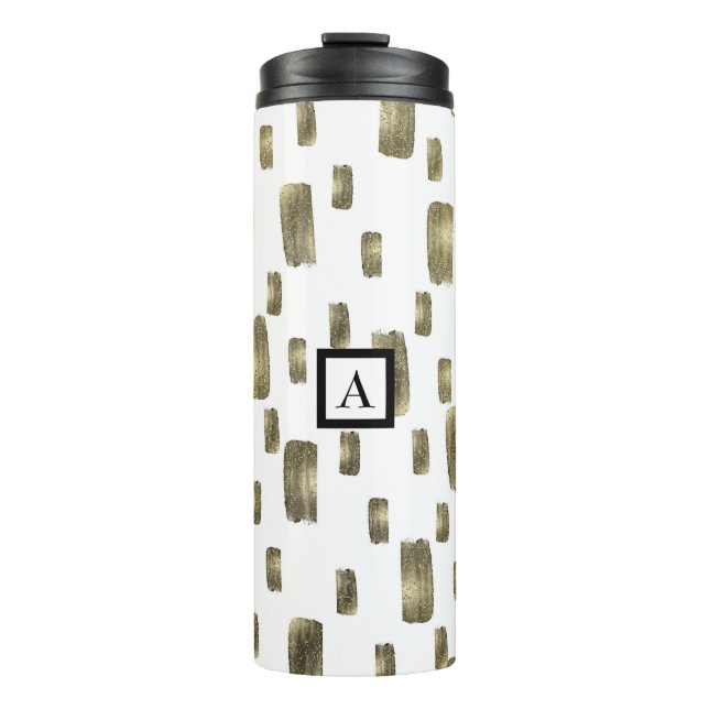 Bouteilles Isothermes Pinceau de peinture moderne or cuivre bronze scint (Devant)