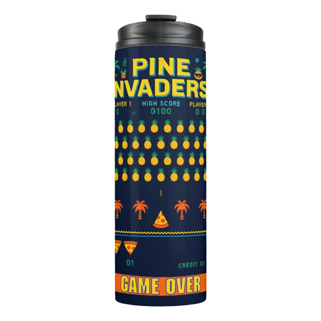 Bouteilles Isothermes Pine Invaders-Pineappy Empire Retro Games Series (Devant)